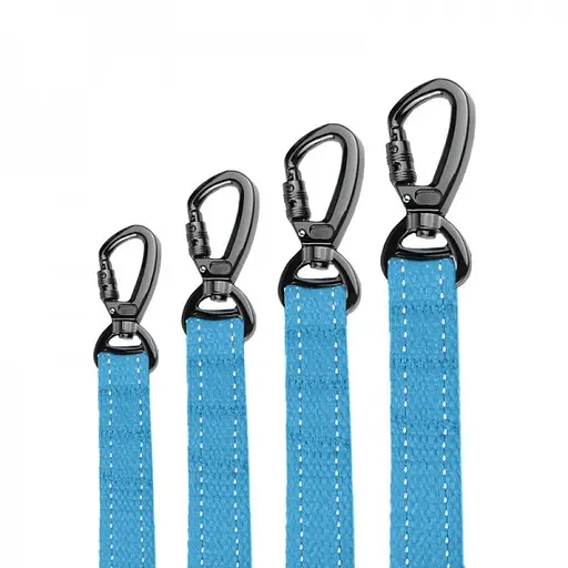 Поводок для собак Barksi Сotton с карабином на замке 500x2.5 см голубой - фото 6