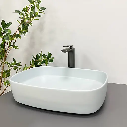 Умивальник VBI Aosta smoke blue накладний VBI-013702, Синий - фото 4