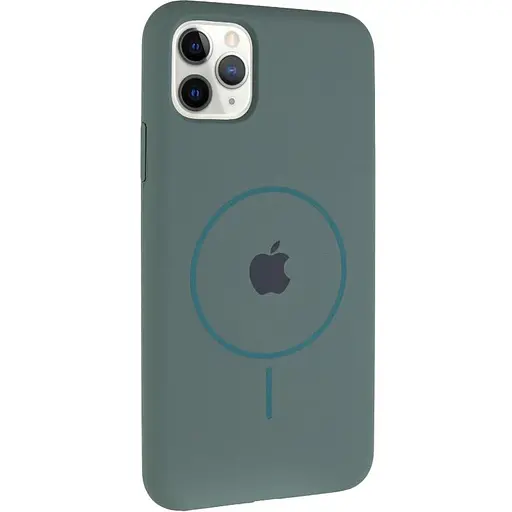 Чехол Epik Silicone Case Full Protective AA with MagSafe для Apple iPhone 11 Pro Max 6.5 Зеленый/Pine green
