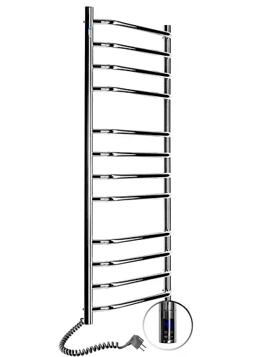 Электрический полотенцесушитель Navin Блюз 480x1200 Sensor левый с таймером 10-006133-4812, Хром, Левое, Электронный - фото 4
