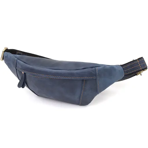 Красивая сумка-бананка для мужчин из натуральной винтажной кожи SHVIGEL 34х12х4 см sum0027471 - фото 1