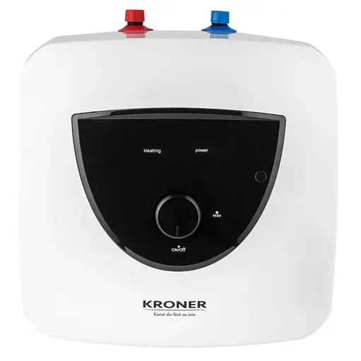 Водонагреватель Kroner Small K15SU1.5 1500 Вт, мокрый ТЭН, 15 л, квадратный, вертикальный, под мойкой, белый (CV034586) - фото 1