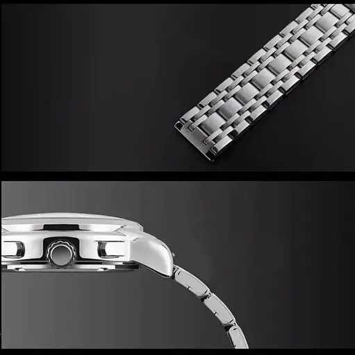 Наручные классические часы Skmei 9121 серебристые с синим циферблатом - фото 5