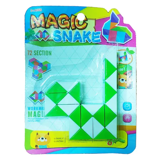 Головоломка Логика-змейка Bambi 1024-11-12 на планшетке зелено-белый - фото 1