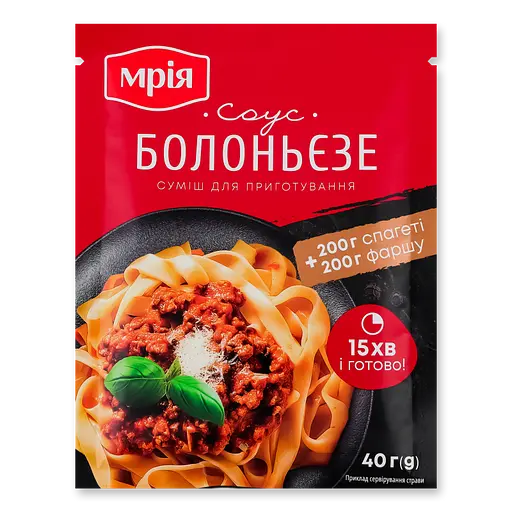  Суміш Мрія для приготування соусу Болоньєзе 40 г 
