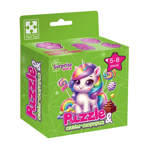 Дитячі пазли з сюрпризом "Єдиноріжка"2 Vladi Toys VT8030-02, 180 деталей - фото 1