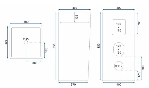 Умивальник Rea Holly білий підлоговий REA-U8005, Білий - фото 4