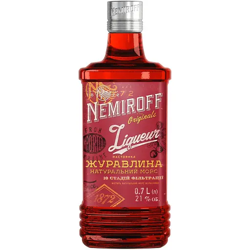 Настоянка Nemiroff Originals Журавлина 21% 0.7 л - фото 1
