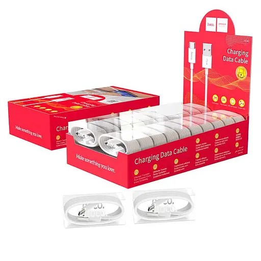 Кабель Hoco X64 Type-C Lightweight display set (40 штук комплект) 1 м білі
