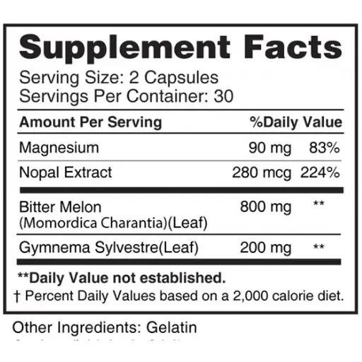 Комплекс для поддержания уровня глюкозы Earths Creation Glucose Support 60 капс (1091-817 471) - фото 2