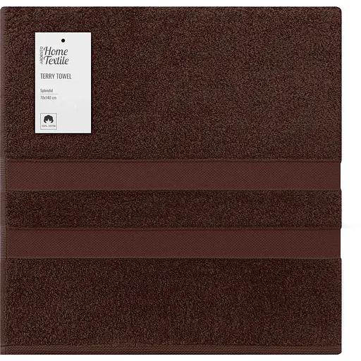 Рушник махровий Ardesto Splendid 70х140 см 100% бавовна коричневий (ART2370BR)  - фото 1