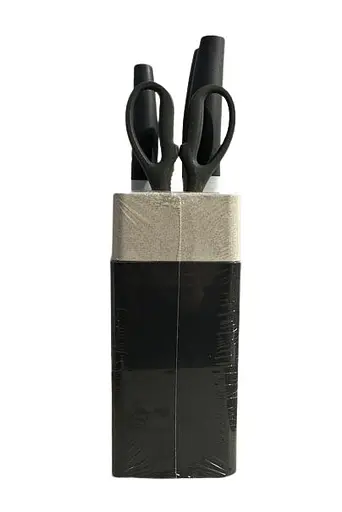 Набор ножей для кухни с подставкой Rainberg RB-8808 кухонные ножи и подставки серый - фото 5