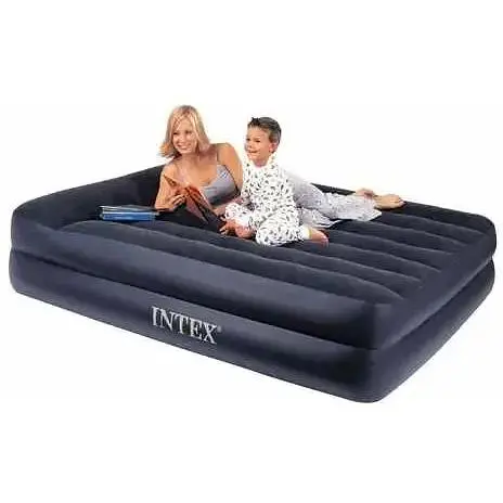 Двоспальний надувний матрац Intex 64124 з вбудованим електронасосом, 152x203x42см - фото 4