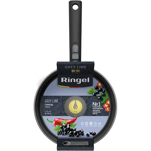 Сковорода Ringel Grey Line зі з`ємною ручкою 24 см (RG-1155-24) - фото 4