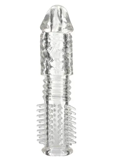 Насадка на пенис Seven Creations Silicone Sleeve 14 см прозрачный - фото 2