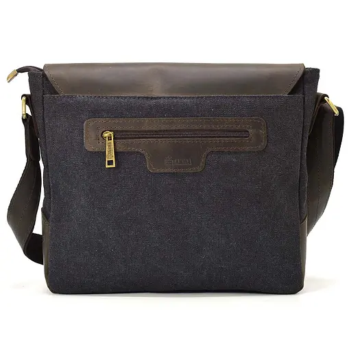 Кожаная мужская сумка через плечо TARWA 30х32х7.5 см sum0025908 - фото 4
