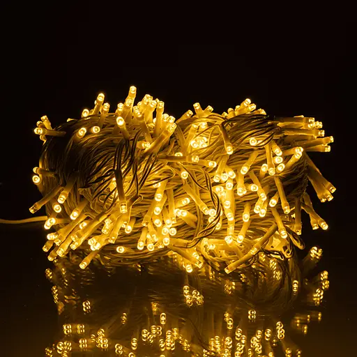 Новорічна гірлянда вулична Різдвяна фея GarlandoPro 50 м 500 LED білий провід Жовтий CF500L50MWY - фото 2