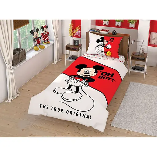 Комплект постільної білизни TAC Disney Mickey Mouse Cek Полуторний Різнокольоровий 000229591