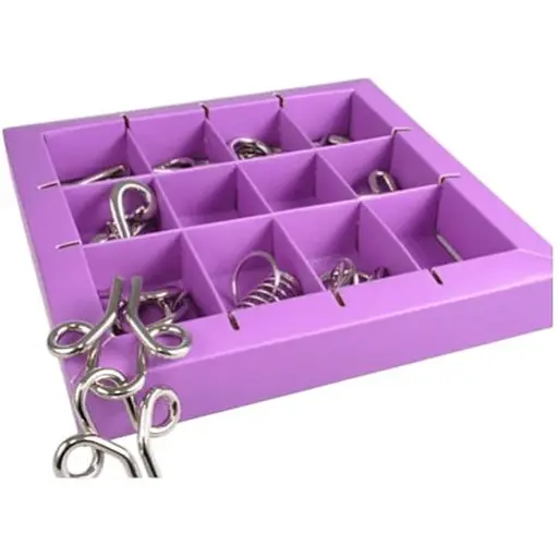 Набор головоломок Eureka 10 Metall 3D Puzzles violet 10 головоломок 473359 - фото 2
