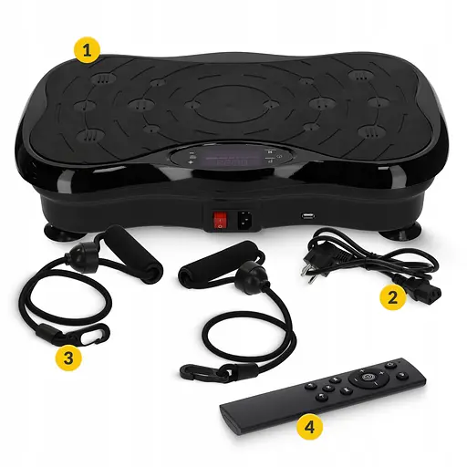 Виброплатформа для тренировок 4FIZJO Ultra+ с пультом и эспандерами Black (P-5905973402873) - фото 10
