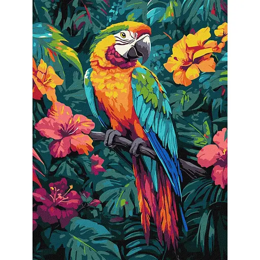 Картина за номерами "Тропічний птах" ©art_selena_ua KHO6675, 30х40 см