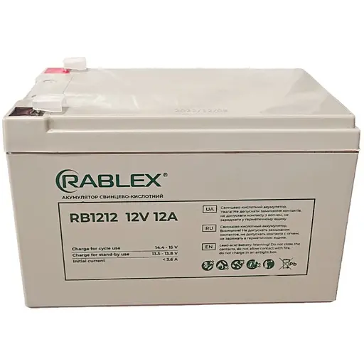 Аккумулятор свинцово-кислотный Rablex RB1212 аккумуляторная батарея 12V-12A 12000мah - фото 1