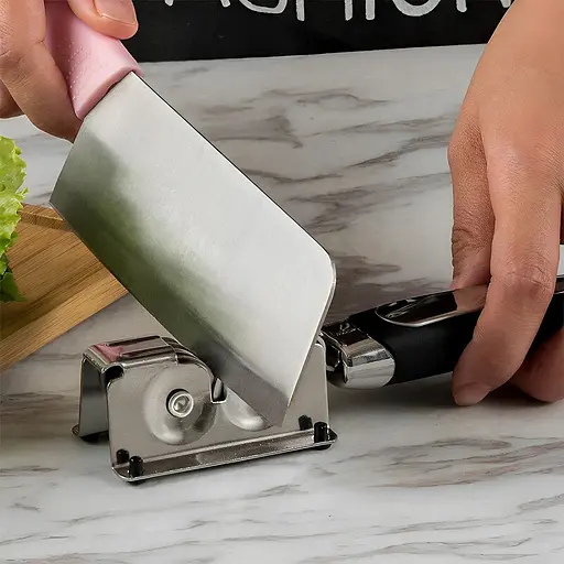 Механічна точилка ножеточка для всіх видів ножів з нержавіючої сталі 18.5 см, Kitchen Master Чорний 85639 - фото 2