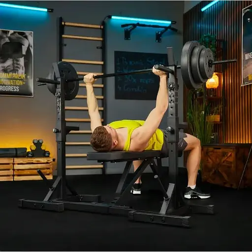 Стійки під штангу Trex Sport TX-100S регульовані з ручками для віджимань - фото 2