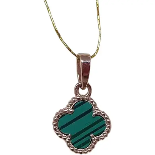 Золота підвіска Платон Конюшина з малахітом. 1П125/71Б