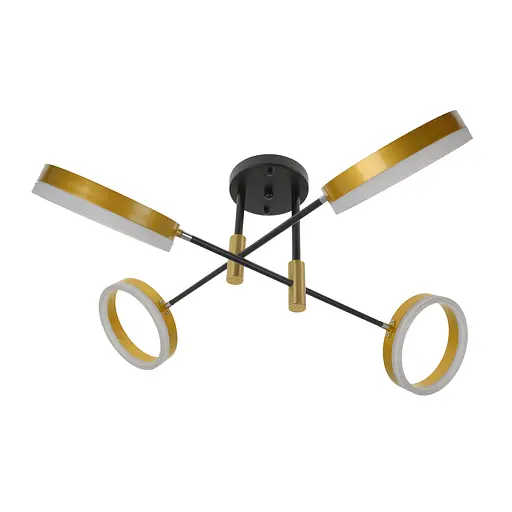 Потолочный светильник Brille подвесной BR-01 630C/4 LED 48W WW + NW + CW BK/G - фото 2