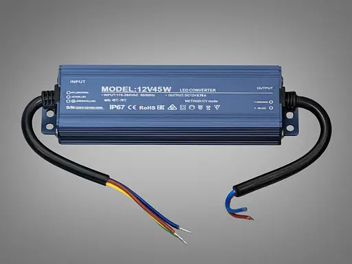 Герметичний блок живлення 12В, для LED стрічки, 45Вт, 3.75А - фото 1