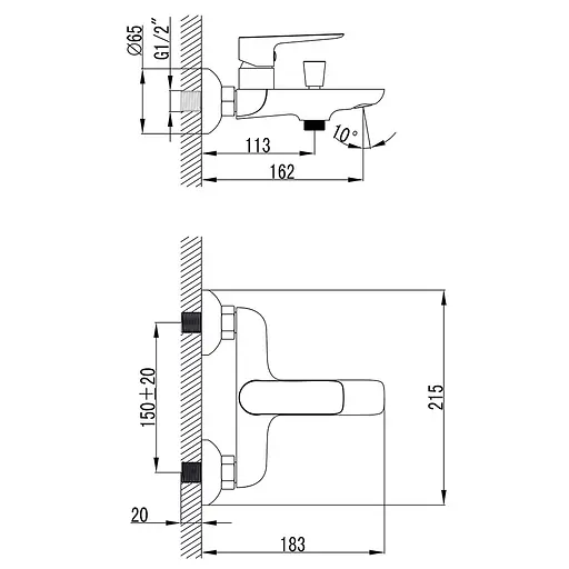 Смеситель для ванны Corso 9620200 - фото 4