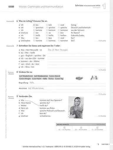 Schritte international Neu 1+2, Testtrainer + CD - фото 4