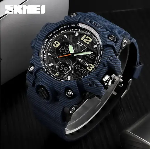 Чоловічий годинник Skmei Hamlet 1155 Синій джинс - фото 3