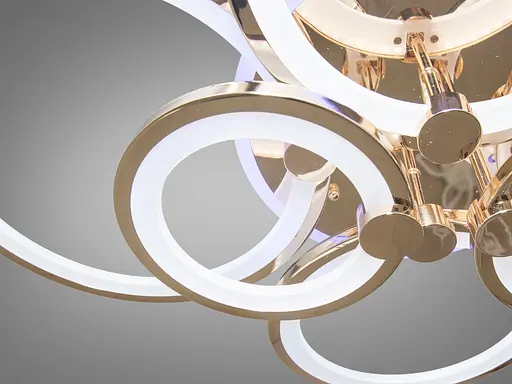 LED-люстра з диммером і кольоровою підсвіткою, колір хром, 135W - фото 4