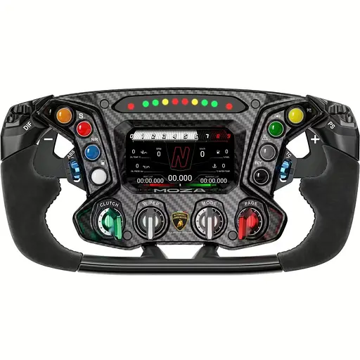 Руль Moza Racing Lamborghini Essenza SCV12, 31 см экран 4.3" RGB черный