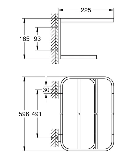 Полочка для полотенец Grohe Selection 41066000, Хром - фото 3