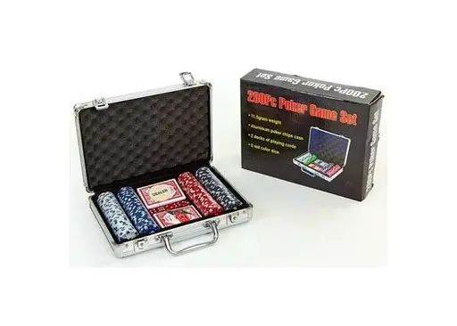 Настольная игра Johnshen Sports Покерный набор 200 фишек по 11,5 г без номинала (алюминиевый кейс) (59204) - фото 11