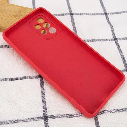Силіконовий чохол Candy Full Camera для Samsung Galaxy A72 4G / A72 5G Червоний / Camellia - фото 3