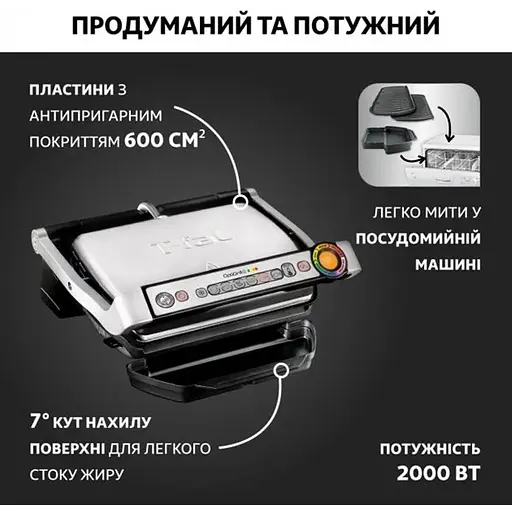 Гриль Tefal OptiGrill+ GC716D12 - фото 9