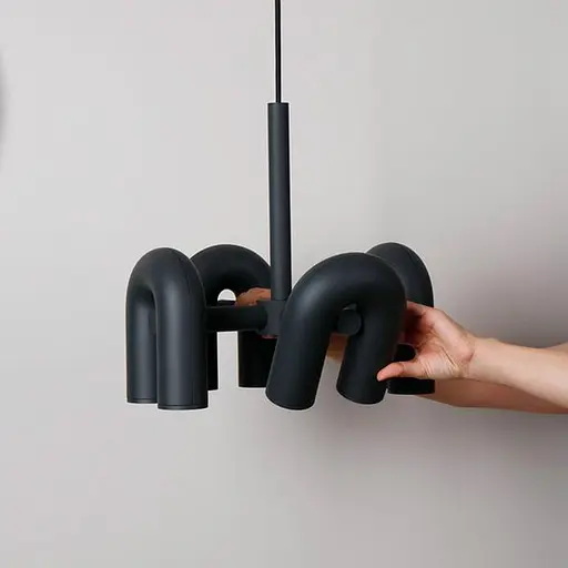 Дизайнерська люстра-репліка Circus Ago на 4 лампи d60 cм | Арт. MJ 18-600 BK | Line F - фото 7