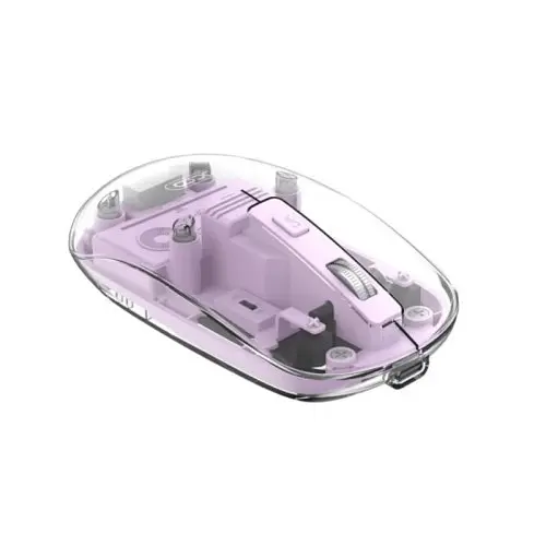 Комп'ютерна мишка XO M12 bluetooth wireless transparent mouse Фіолетова - фото 1