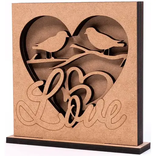 3D композиція Rosa Talent Love 4 МДФ 14х14.5 см