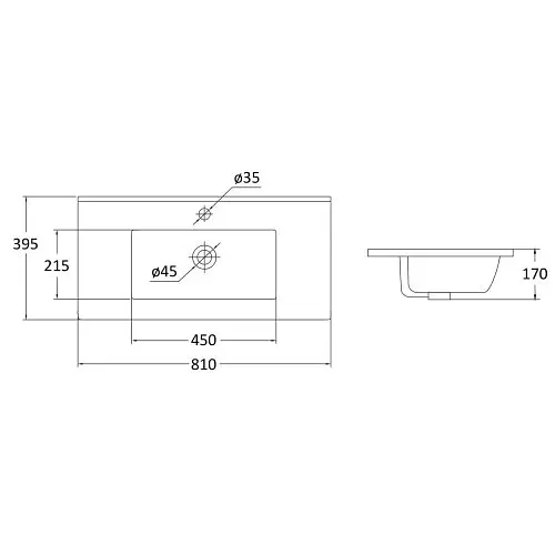 Тумба підвісна RJ Atlas із умивальником RJ Jenor RZJ815 80 см дуб RJFU005-12OK - фото 5