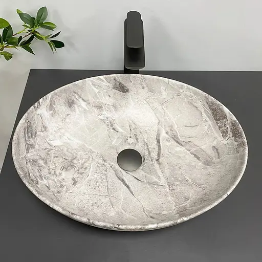 Умивальник VBI Livorno stone matt накладний VBI-012611, Сірий - фото 1