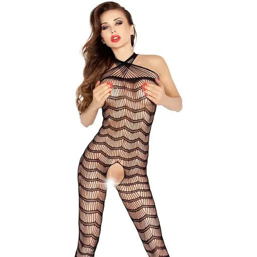 Бодистокинг Passion BS022 комбинезон S/M/L black
