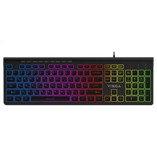 Клавіатура Vinga KB-460 Black USB (KB-460) (KB-460 Black) - фото 1