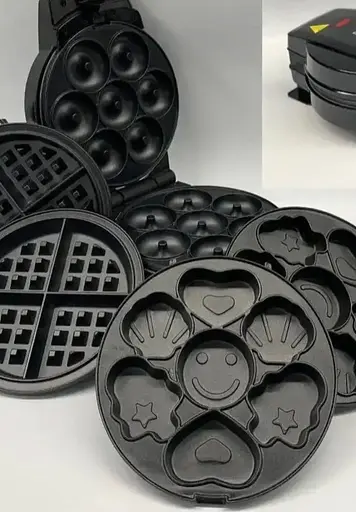 Мультимейкер Rainberg RB-2275 3в1 с формами для пончиков вафель и печенья 1800 Вт - фото 4