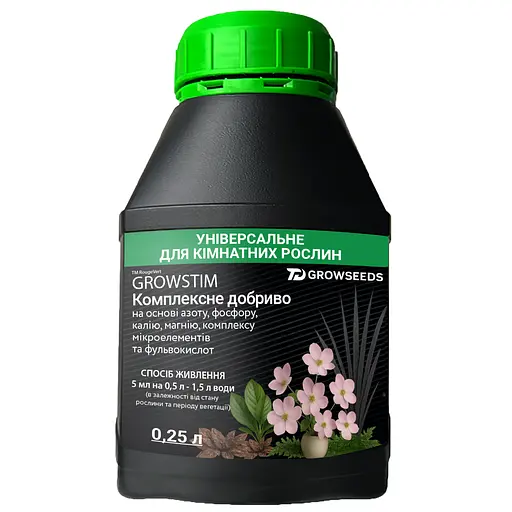 Добриво Plantin Growstim Rougevert універсальне для кімнатних рослин 250 мл - фото 1