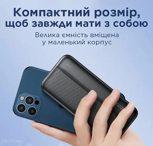 Павербанк Remax Tinyl Series RPP-212 портативное зарядное устройство УМБ PowerBank 10000 mAh Черный - фото 4